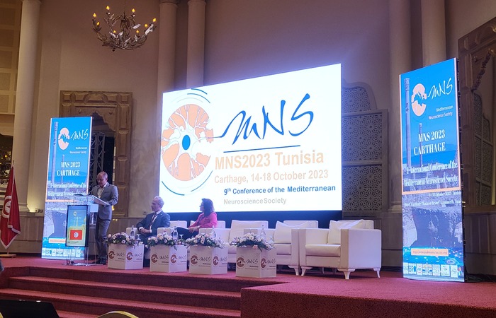 Ola's talk at the 9th Mediterenean Neuroscience Society (MNS) conference in Tunis.